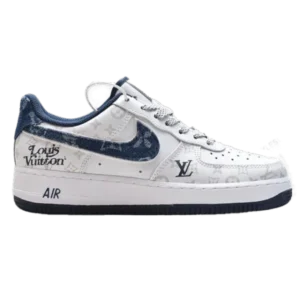 Louis Vuitton x Nike Air Force 1 White Navy Monogram ( Custom)