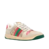 Wms Gucci Screener Distressed Sneakers