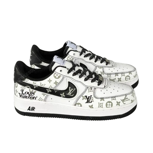 Louis Vuitton x Nike Air Force 1 Monogram Black Edition (Custom)