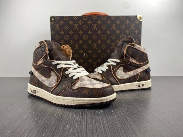 Louis Vuitton x Nike Air Force 1 High ‘Monogram Brown Damier Azur’