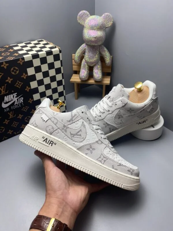 Louis Vuitton x Nike Air Force 1 Frost White Luxe Edition (Custom)