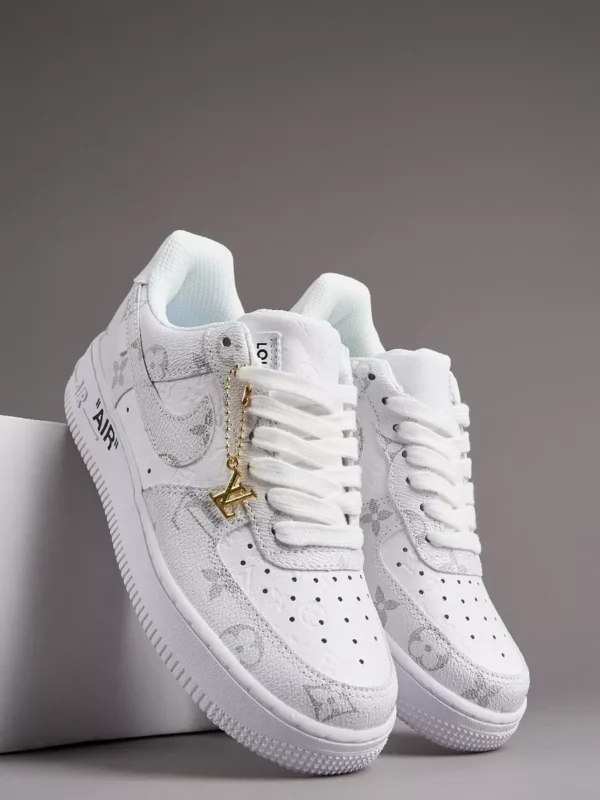 Louis Vuitton x Nike Air Force 1 Frost White Luxe Edition (Custom)