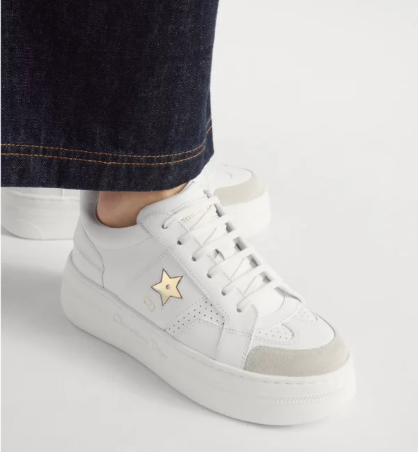 Dior Star Platform – White Calfskin and Suede Calfskin