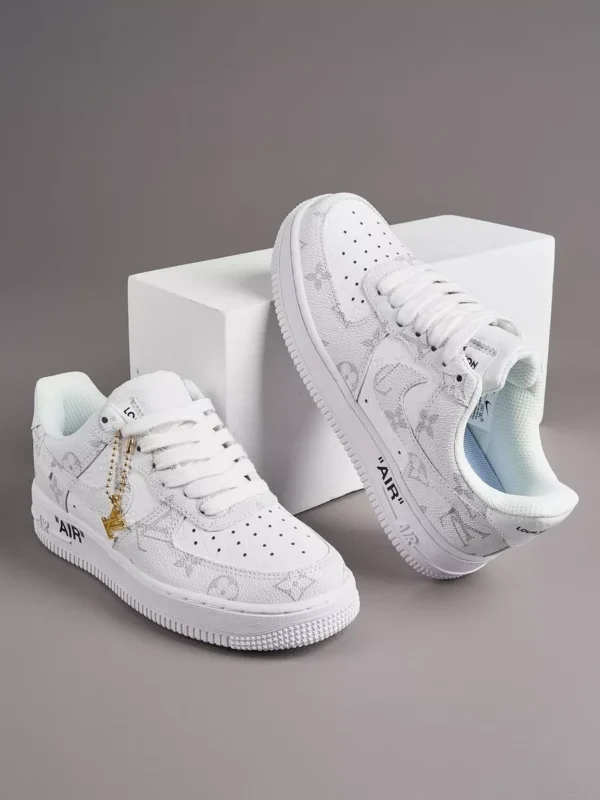 Louis Vuitton x Nike Air Force 1 Frost White Luxe Edition (Custom)