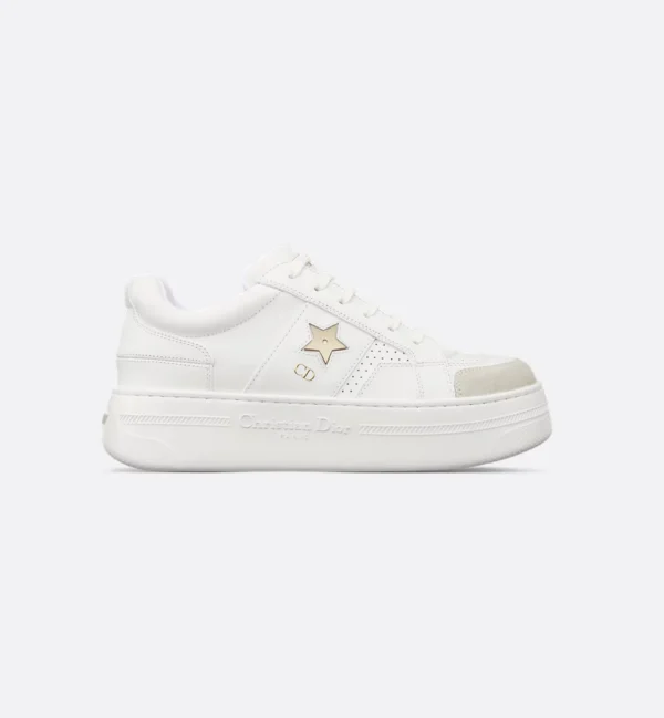 Dior Star Platform – White Calfskin and Suede Calfskin
