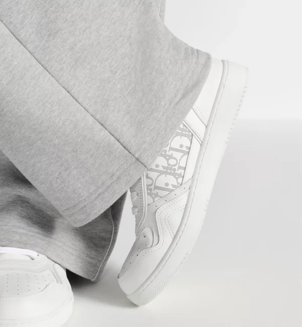 B27 Uptown Low – White Smooth Calfskin and White Dior Oblique Galaxy Leather
