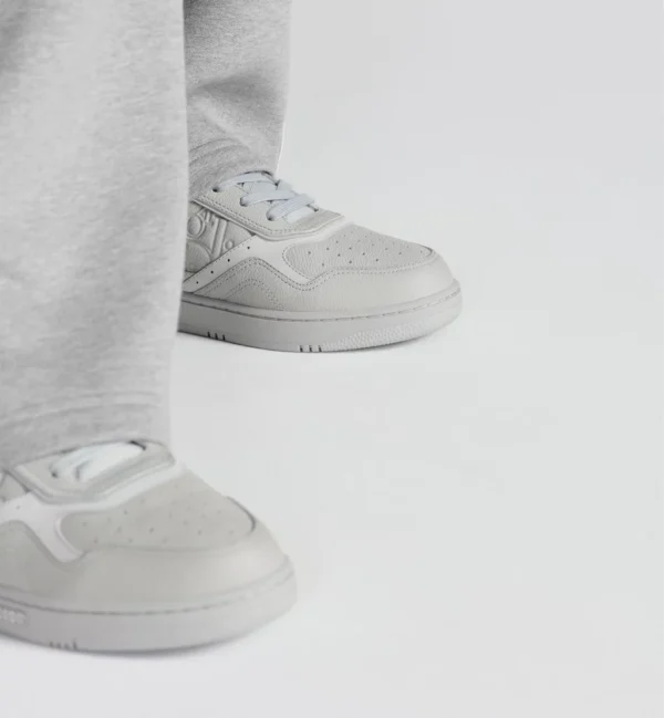 B27 Uptown Low – Gray Grained Calfskin and Gray Dior Gravity Leather