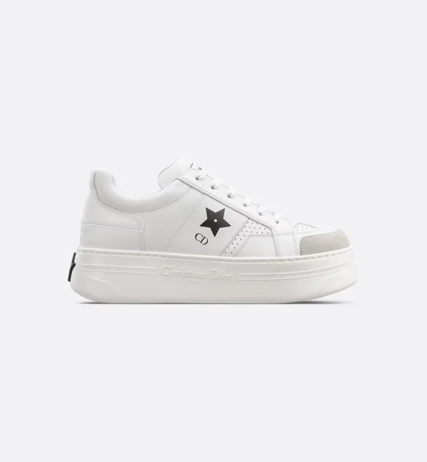 Dior Star Platform – White Calfskin and Suede Calfskin