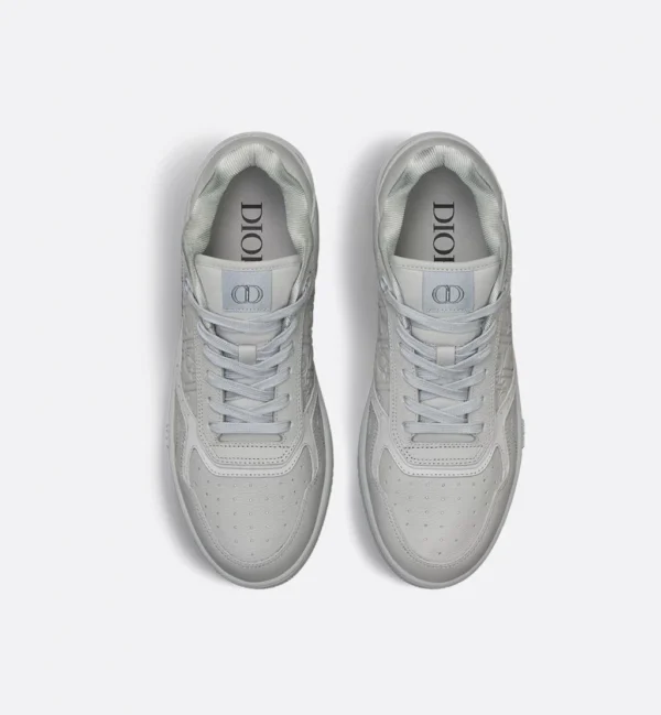 B27 Uptown Low – Gray Grained Calfskin and Gray Dior Gravity Leather