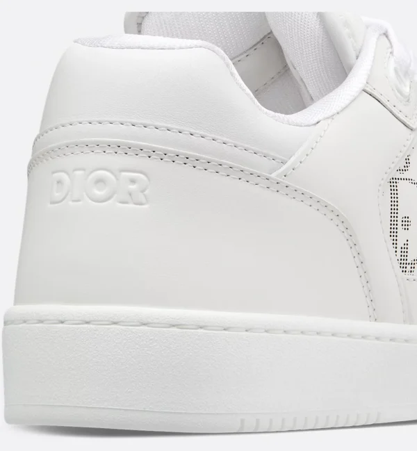 B27 Uptown Low – White Smooth Calfskin and White Dior Oblique Galaxy Leather