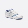 DIOR AND HYLTON NEL B27 Uptown Low – White and Blue Smooth Calfskin with White Dior Oblique Galaxy Leather