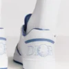 DIOR AND HYLTON NEL B27 Uptown Low – White and Blue Smooth Calfskin with White Dior Oblique Galaxy Leather