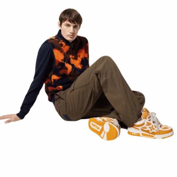 Louis Vuitton LV Skate Sneaker ‘White/Orange Monogram Flower’