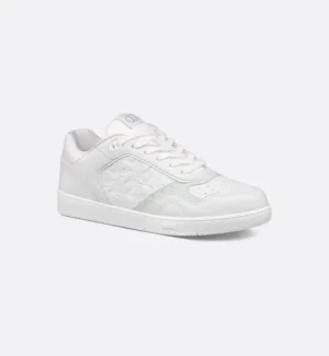 B27 Uptown Low – White Grained Calfskin and White Dior Gravity Leather