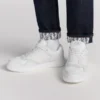 B27 Uptown Low – White Grained Calfskin and White Dior Gravity Leather