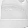 B27 Uptown Low – White Grained Calfskin and White Dior Gravity Leather