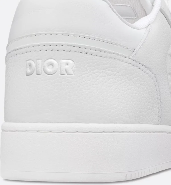 B27 Uptown Low – White Grained Calfskin and White Dior Gravity Leather