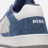 B27 Uptown Low – White Smooth Calfskin, Blue Denim and White Dior Oblique Galaxy Leather
