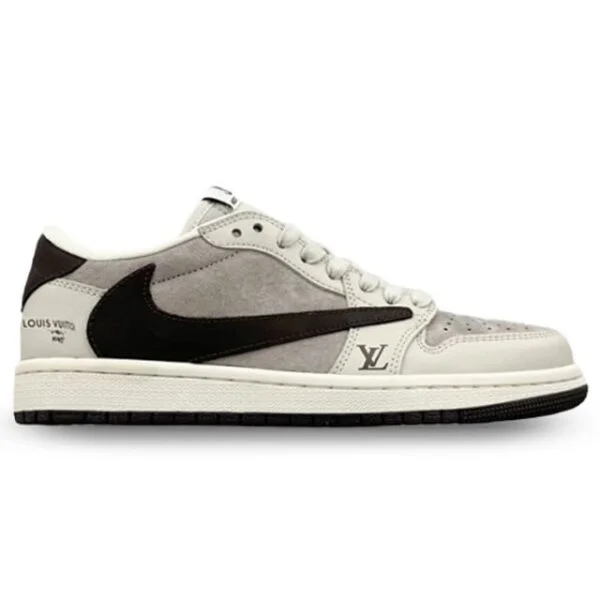 Louis Vuitton x Nike Air Jordan 1 Low “Shadow Grey Suede” (Custom)