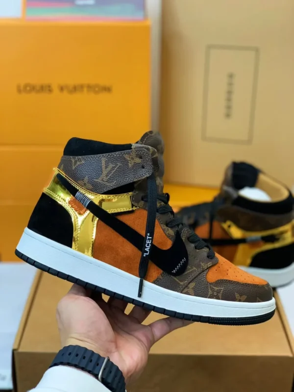 Nike Air Jordan 1 x LV – Luxury Earth‑Tone Monogram Edition
