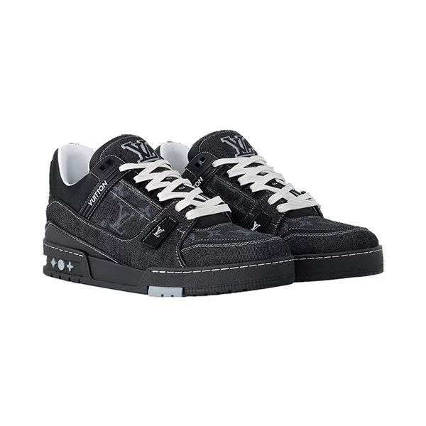 Louis Vuitton LV Trainer Sneaker Denim Black & White
