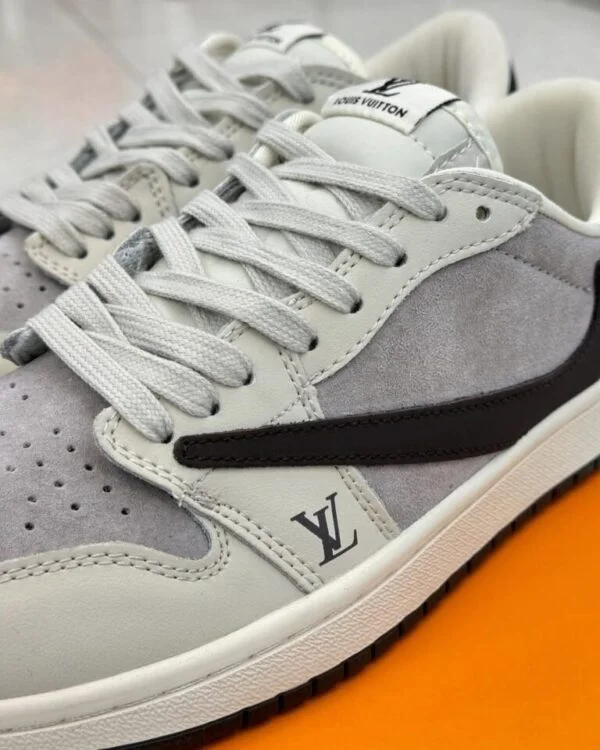 Louis Vuitton x Nike Air Jordan 1 Low “Shadow Grey Suede” (Custom)