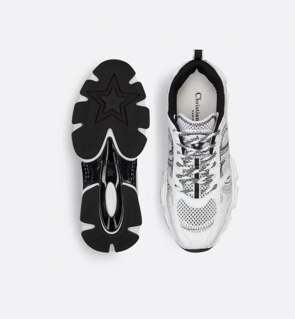 Dior Chrono – Mesh with White and Black Leather-Effect Panels
