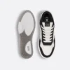 B27 Uptown Low – White Smooth Calfskin, Black Denim and White Dior Oblique Galaxy Leather
