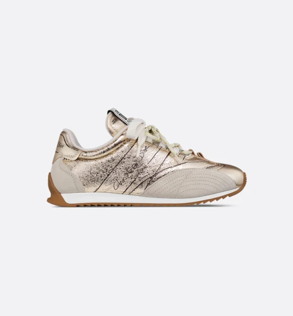 D-Sketch – Gold-Tone Crinkled Lambskin and Laminated Calfskin