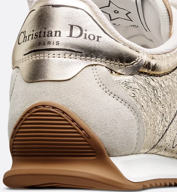 D-Sketch – Gold-Tone Crinkled Lambskin and Laminated Calfskin