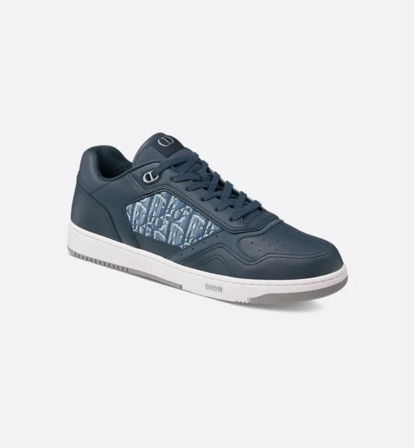 B27 Uptown Low – Blue Smooth Calfskin and Blue Dior Oblique Jacquard