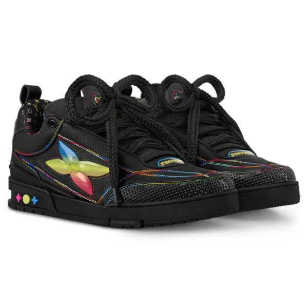 Louis Vuitton LV Skate Sneaker ‘Black Rainbow Monogram Flower’