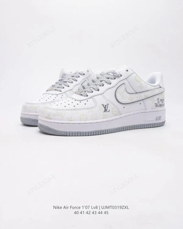 Louis Vuitton x Nike Air Force 1 Monogram Grey Frost Edition (Custom)