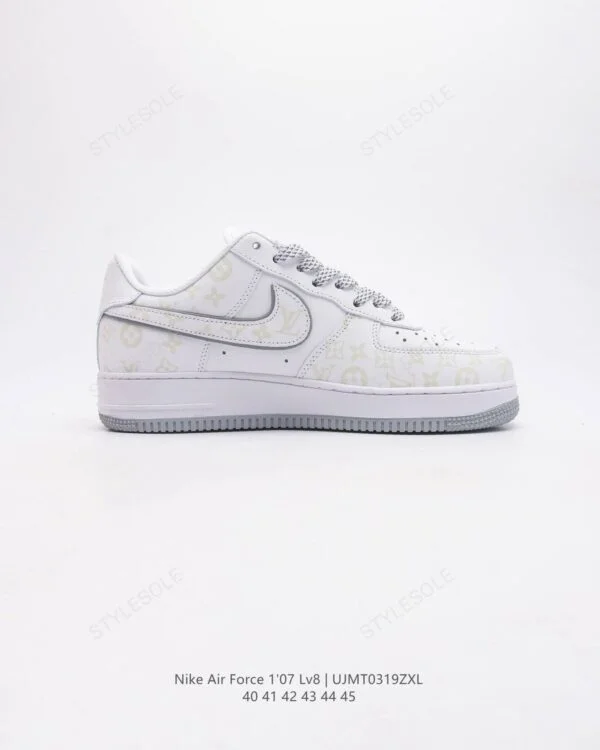 Louis Vuitton x Nike Air Force 1 Monogram Grey Frost Edition (Custom)